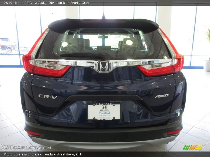 Obsidian Blue Pearl / Gray 2019 Honda CR-V LX AWD