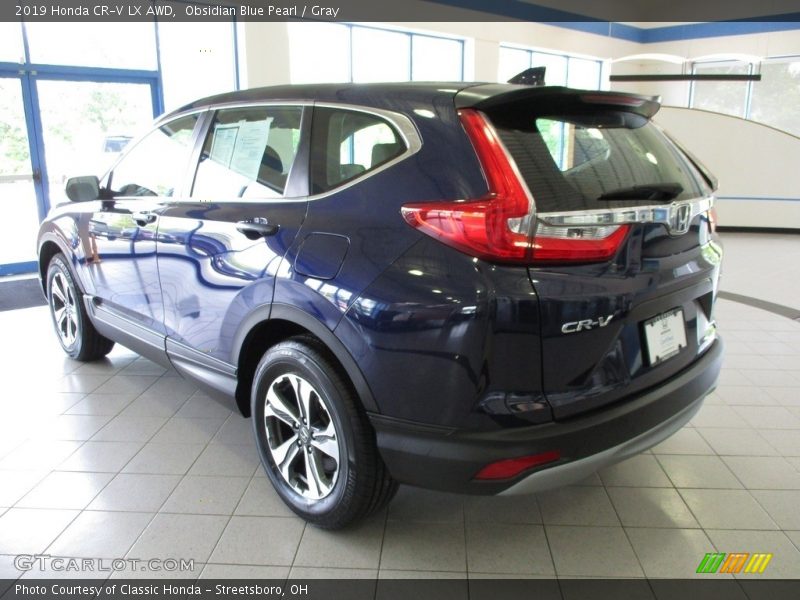 Obsidian Blue Pearl / Gray 2019 Honda CR-V LX AWD