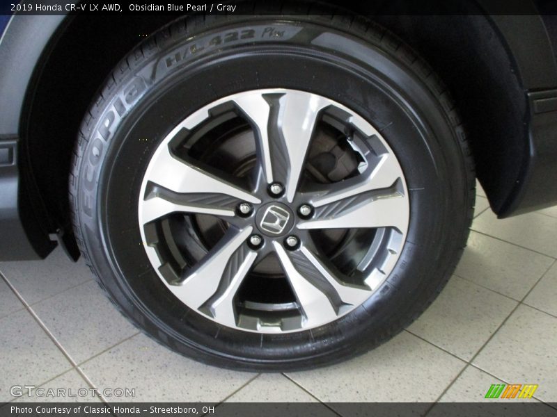 Obsidian Blue Pearl / Gray 2019 Honda CR-V LX AWD