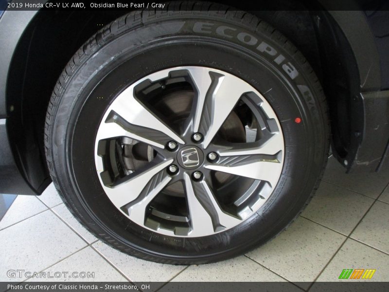 Obsidian Blue Pearl / Gray 2019 Honda CR-V LX AWD