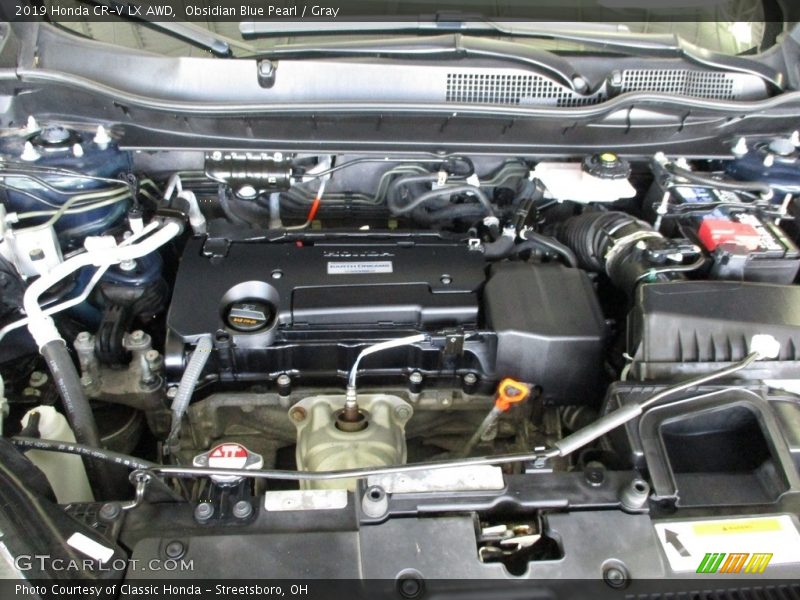 Obsidian Blue Pearl / Gray 2019 Honda CR-V LX AWD