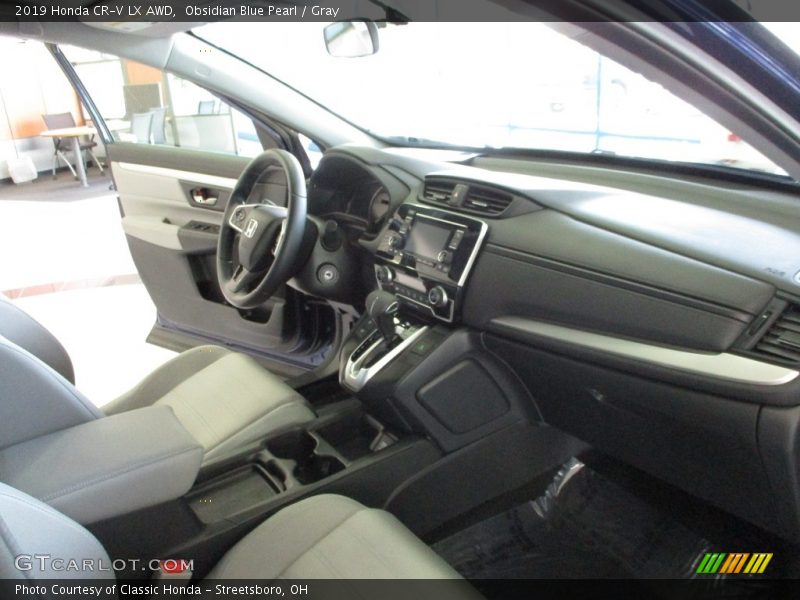 Obsidian Blue Pearl / Gray 2019 Honda CR-V LX AWD