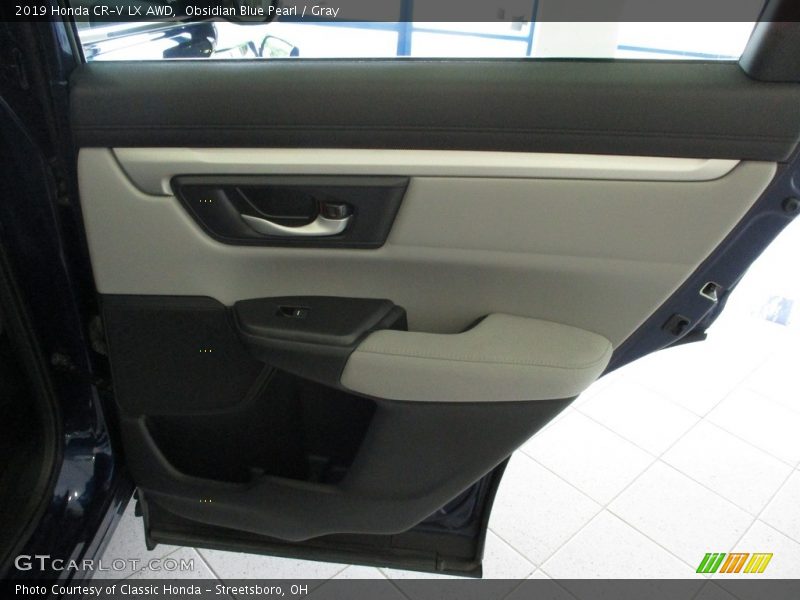 Obsidian Blue Pearl / Gray 2019 Honda CR-V LX AWD