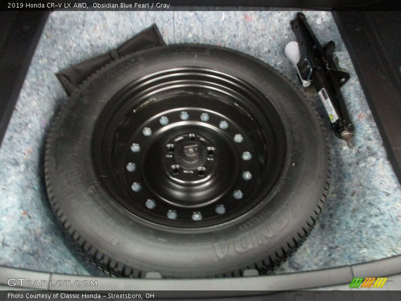 Obsidian Blue Pearl / Gray 2019 Honda CR-V LX AWD