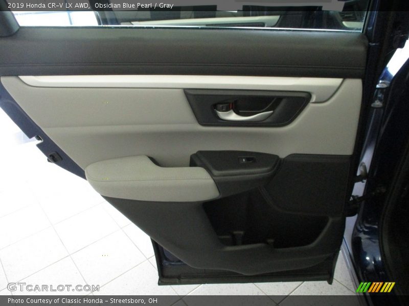 Obsidian Blue Pearl / Gray 2019 Honda CR-V LX AWD