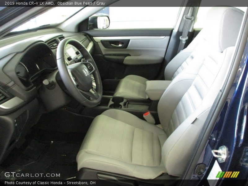 Obsidian Blue Pearl / Gray 2019 Honda CR-V LX AWD