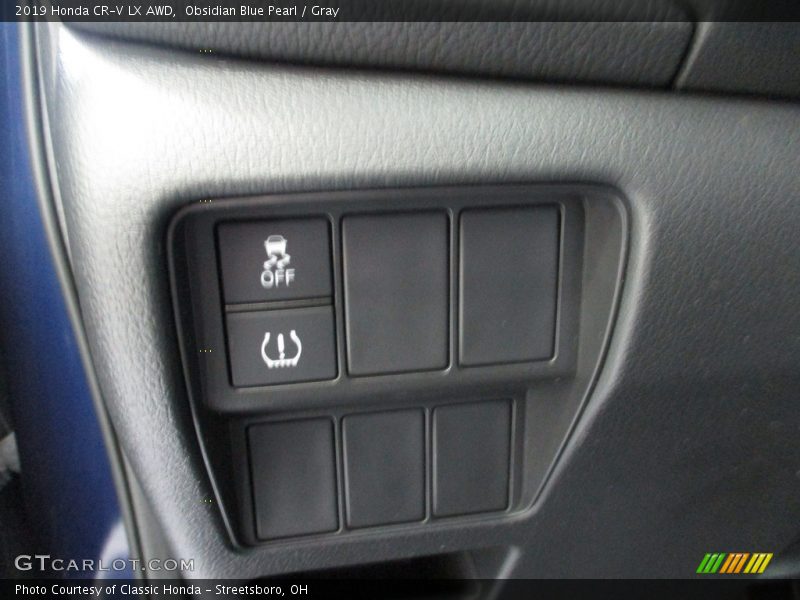 Obsidian Blue Pearl / Gray 2019 Honda CR-V LX AWD
