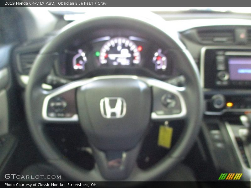 Obsidian Blue Pearl / Gray 2019 Honda CR-V LX AWD
