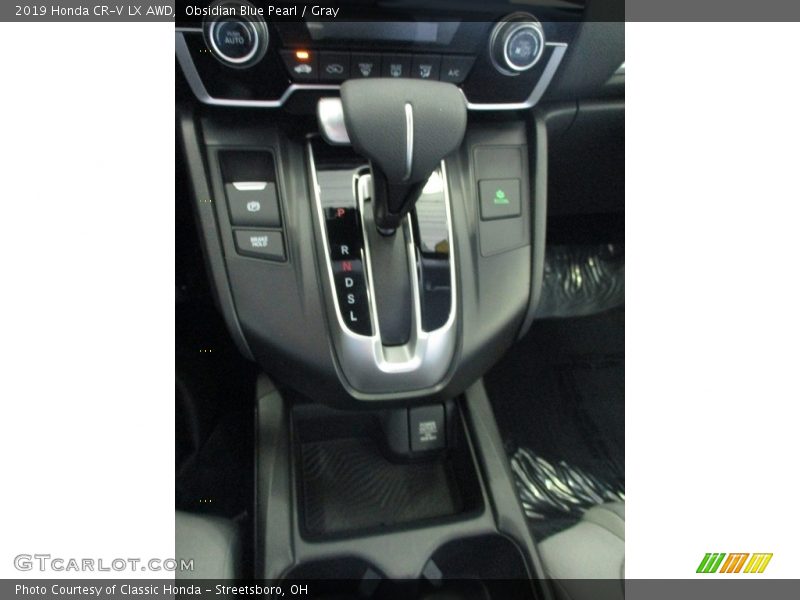 Obsidian Blue Pearl / Gray 2019 Honda CR-V LX AWD