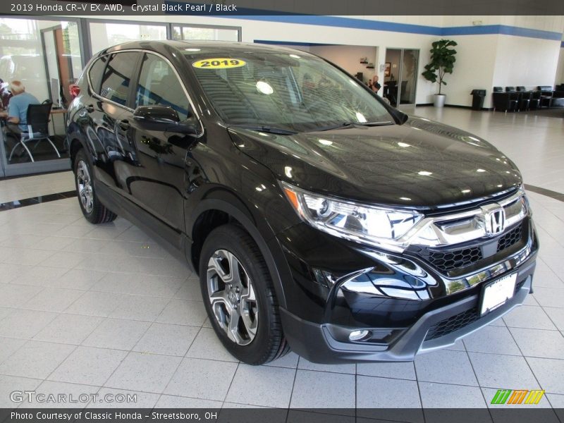 Crystal Black Pearl / Black 2019 Honda CR-V EX AWD