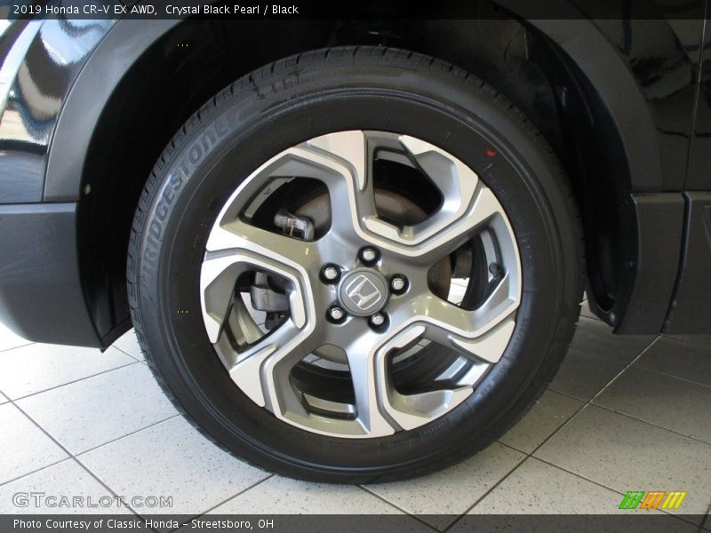 Crystal Black Pearl / Black 2019 Honda CR-V EX AWD