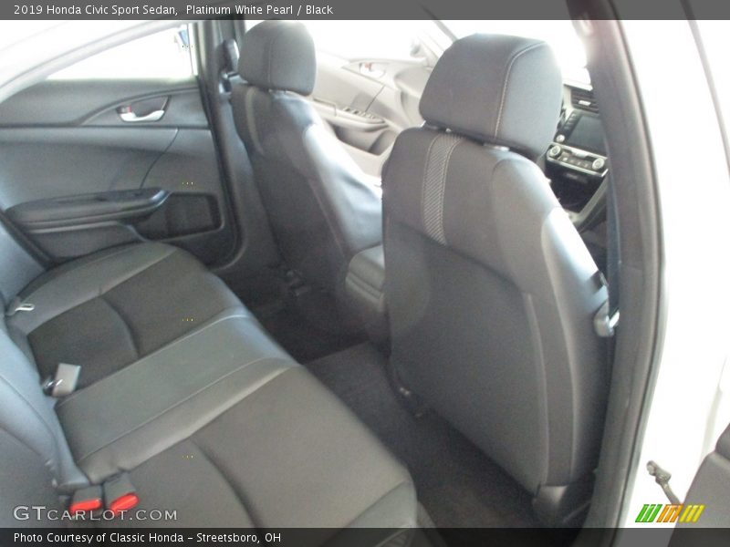 Platinum White Pearl / Black 2019 Honda Civic Sport Sedan