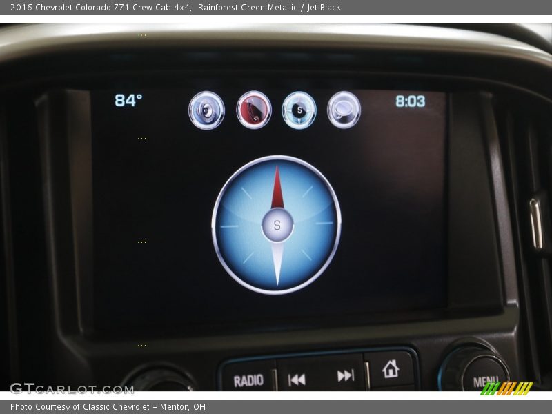 Rainforest Green Metallic / Jet Black 2016 Chevrolet Colorado Z71 Crew Cab 4x4