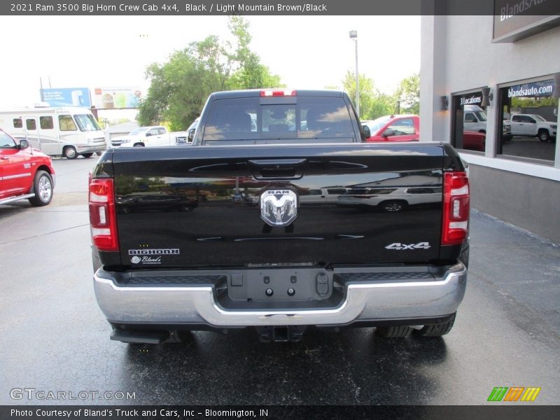 Black / Light Mountain Brown/Black 2021 Ram 3500 Big Horn Crew Cab 4x4