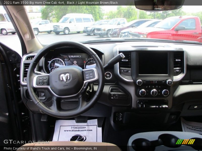 Black / Light Mountain Brown/Black 2021 Ram 3500 Big Horn Crew Cab 4x4