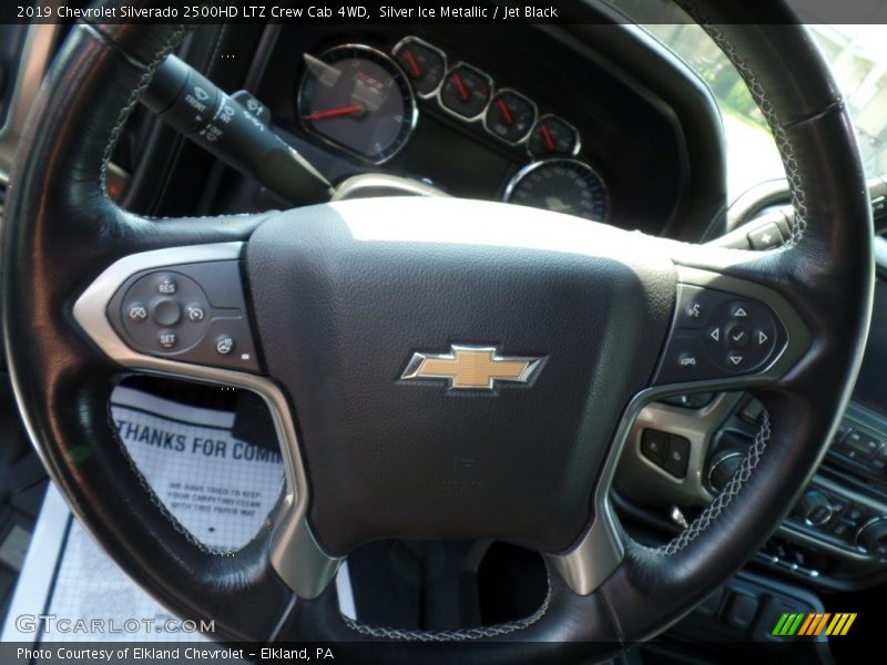 Silver Ice Metallic / Jet Black 2019 Chevrolet Silverado 2500HD LTZ Crew Cab 4WD