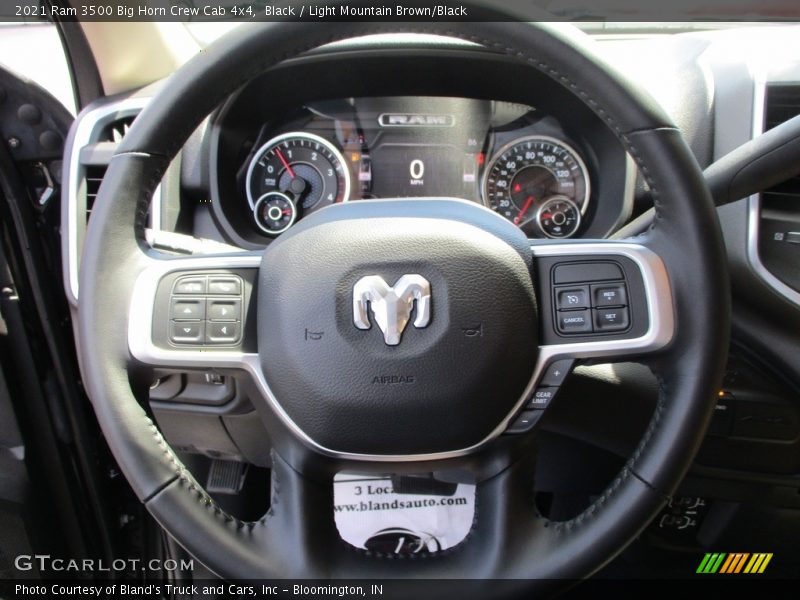 Black / Light Mountain Brown/Black 2021 Ram 3500 Big Horn Crew Cab 4x4