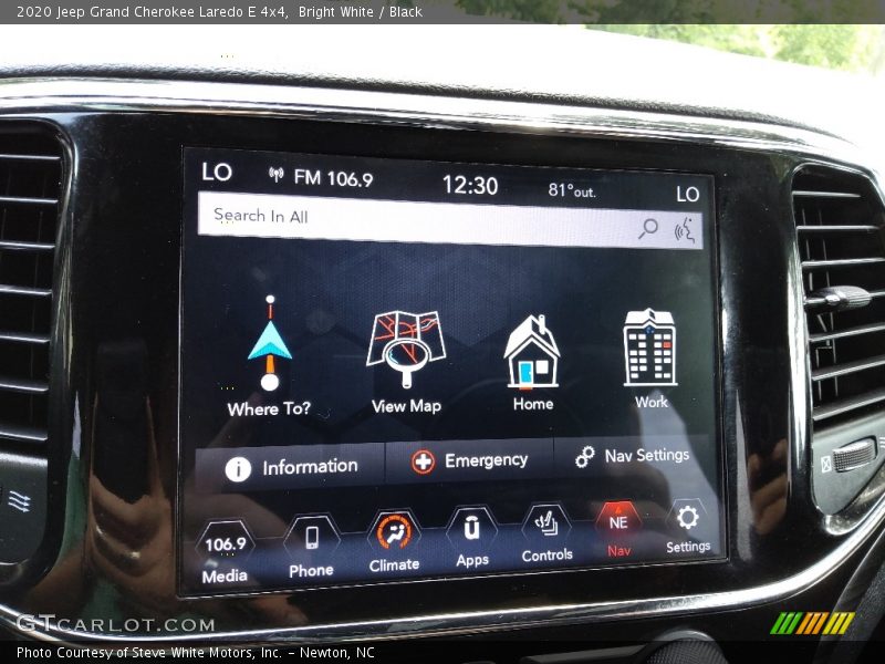 Bright White / Black 2020 Jeep Grand Cherokee Laredo E 4x4