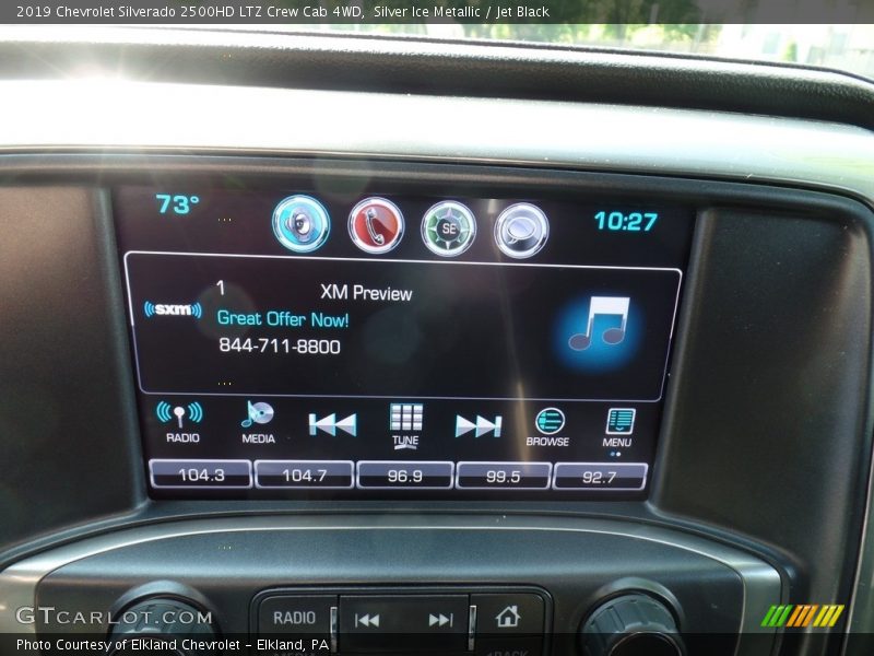 Silver Ice Metallic / Jet Black 2019 Chevrolet Silverado 2500HD LTZ Crew Cab 4WD