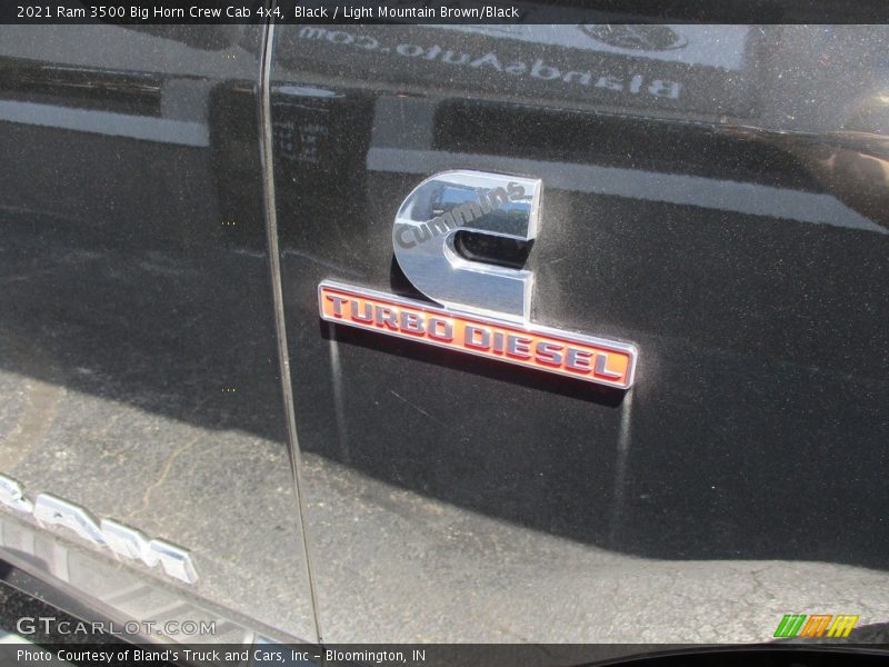 Black / Light Mountain Brown/Black 2021 Ram 3500 Big Horn Crew Cab 4x4