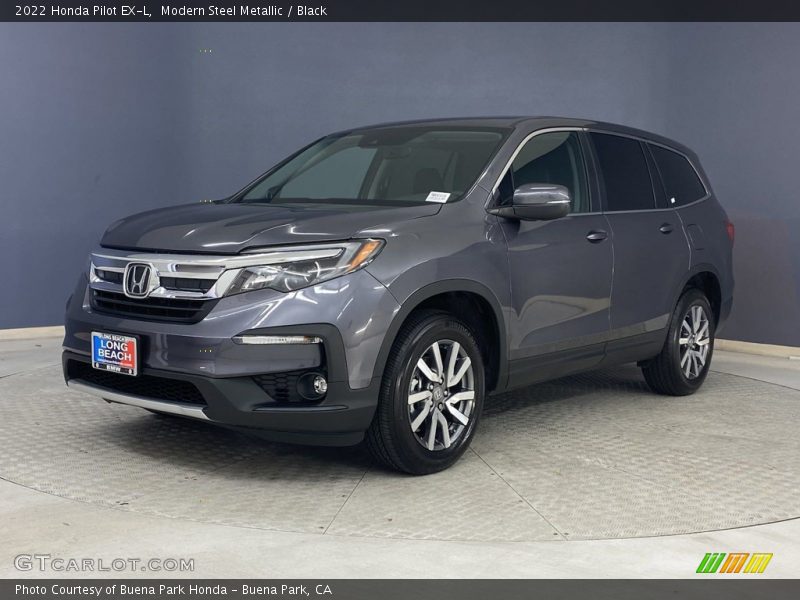 Modern Steel Metallic / Black 2022 Honda Pilot EX-L