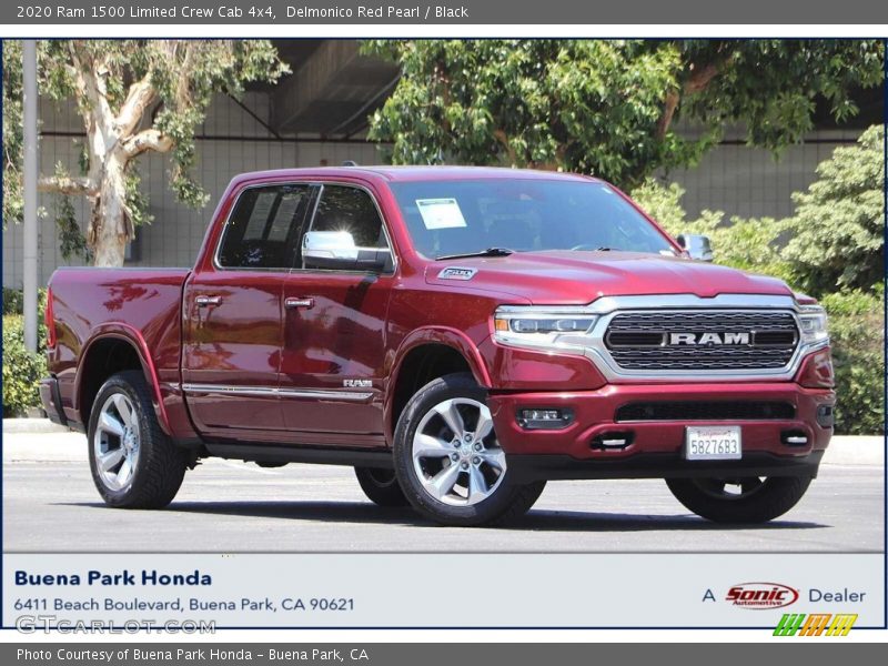 Delmonico Red Pearl / Black 2020 Ram 1500 Limited Crew Cab 4x4