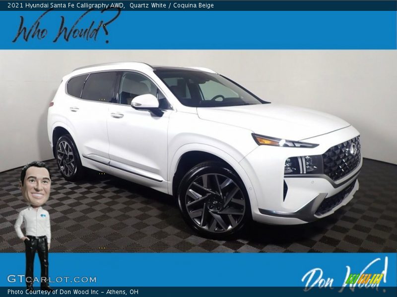 Quartz White / Coquina Beige 2021 Hyundai Santa Fe Calligraphy AWD