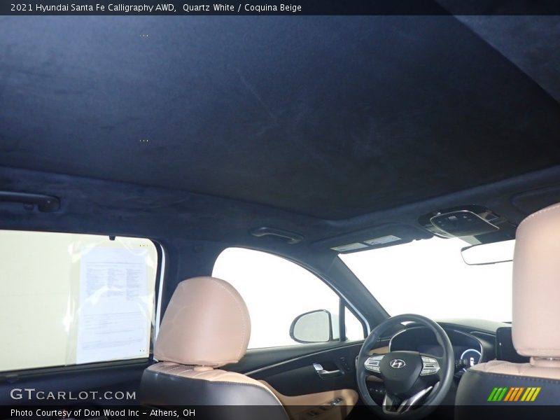 Quartz White / Coquina Beige 2021 Hyundai Santa Fe Calligraphy AWD