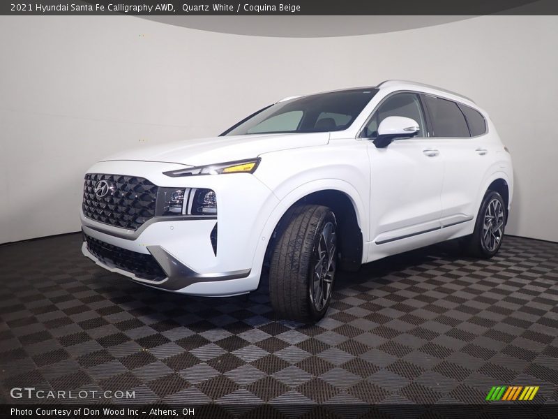 Quartz White / Coquina Beige 2021 Hyundai Santa Fe Calligraphy AWD