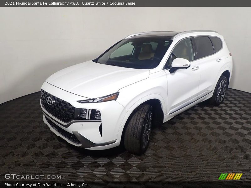 Quartz White / Coquina Beige 2021 Hyundai Santa Fe Calligraphy AWD