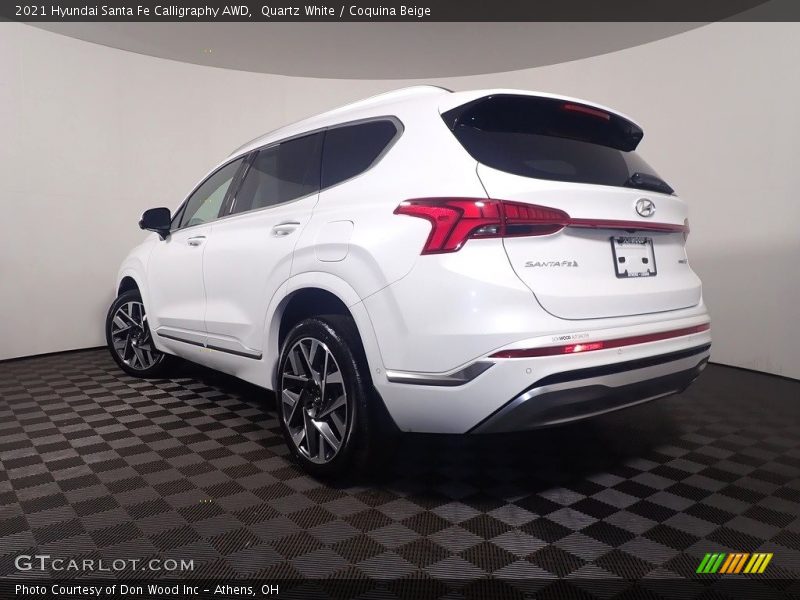 Quartz White / Coquina Beige 2021 Hyundai Santa Fe Calligraphy AWD