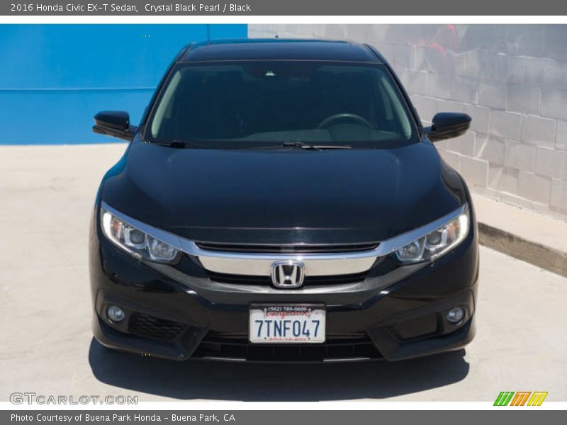 Crystal Black Pearl / Black 2016 Honda Civic EX-T Sedan