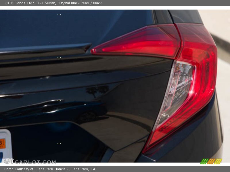 Crystal Black Pearl / Black 2016 Honda Civic EX-T Sedan