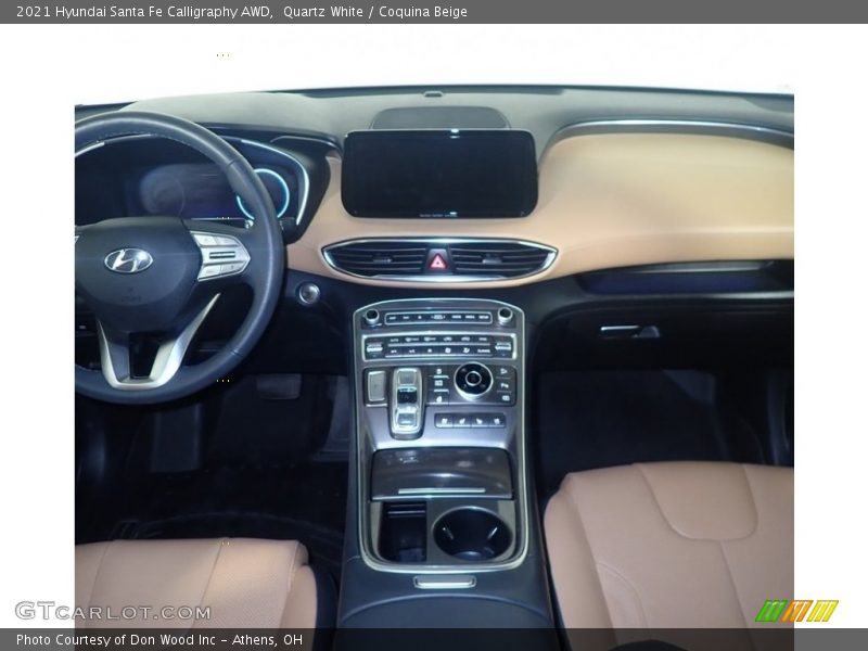 Quartz White / Coquina Beige 2021 Hyundai Santa Fe Calligraphy AWD