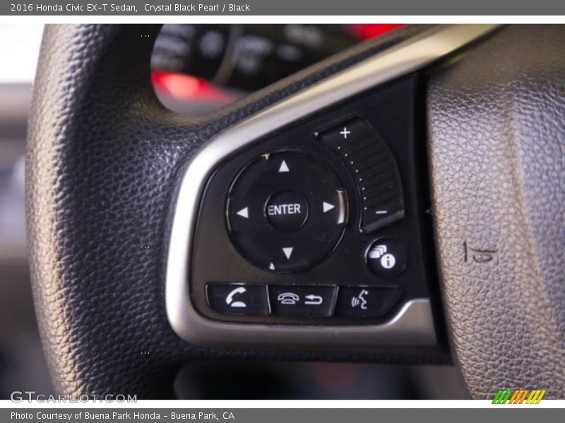 Crystal Black Pearl / Black 2016 Honda Civic EX-T Sedan