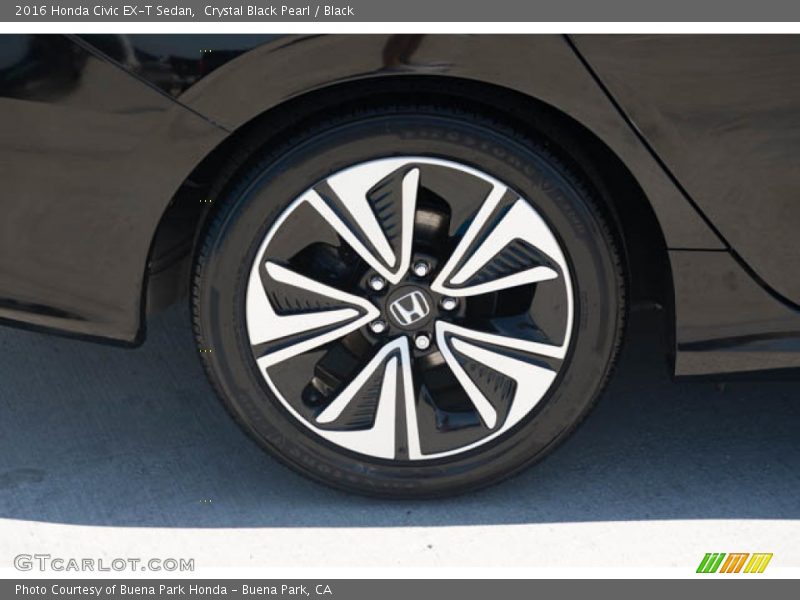 Crystal Black Pearl / Black 2016 Honda Civic EX-T Sedan