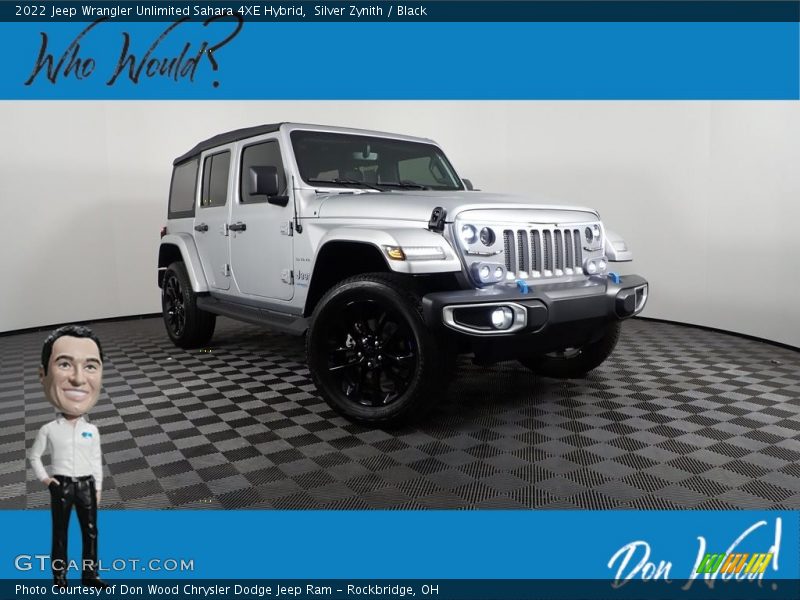 Silver Zynith / Black 2022 Jeep Wrangler Unlimited Sahara 4XE Hybrid