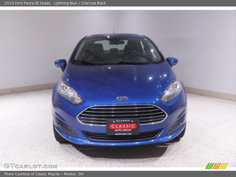 Lightning Blue / Charcoal Black 2019 Ford Fiesta SE Sedan