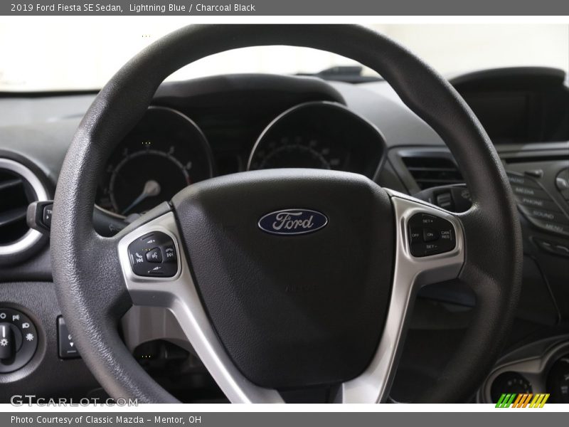 Lightning Blue / Charcoal Black 2019 Ford Fiesta SE Sedan