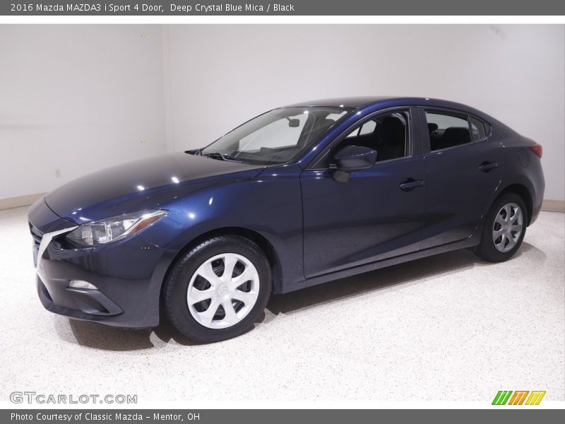 Deep Crystal Blue Mica / Black 2016 Mazda MAZDA3 i Sport 4 Door