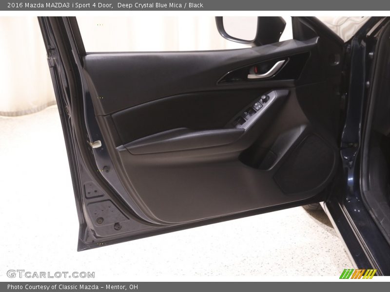 Deep Crystal Blue Mica / Black 2016 Mazda MAZDA3 i Sport 4 Door