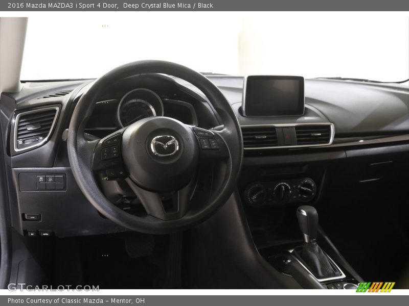Deep Crystal Blue Mica / Black 2016 Mazda MAZDA3 i Sport 4 Door