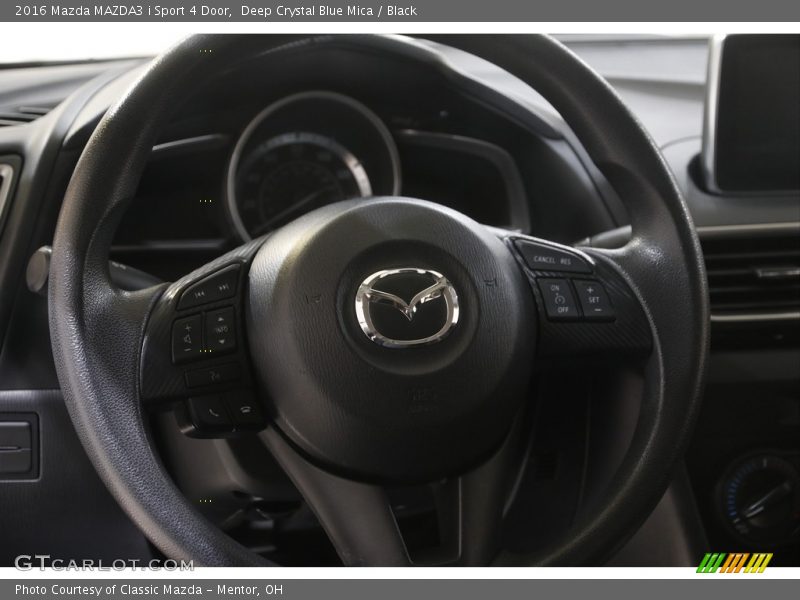 Deep Crystal Blue Mica / Black 2016 Mazda MAZDA3 i Sport 4 Door