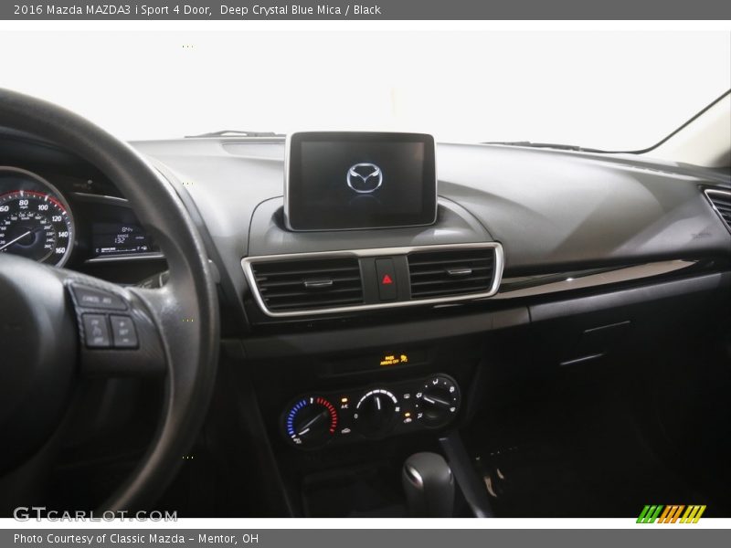 Deep Crystal Blue Mica / Black 2016 Mazda MAZDA3 i Sport 4 Door