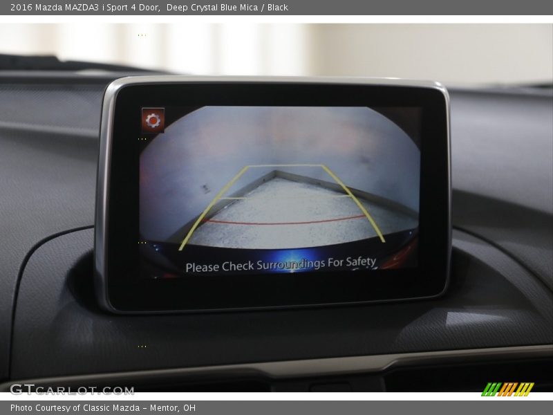 Deep Crystal Blue Mica / Black 2016 Mazda MAZDA3 i Sport 4 Door