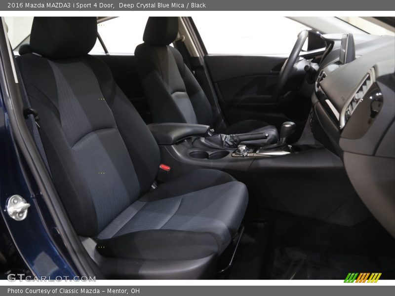 Deep Crystal Blue Mica / Black 2016 Mazda MAZDA3 i Sport 4 Door