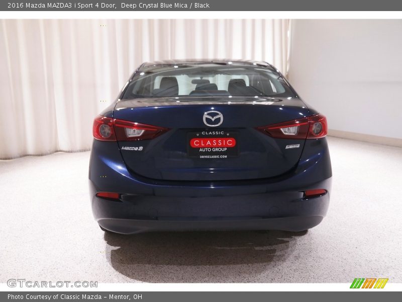 Deep Crystal Blue Mica / Black 2016 Mazda MAZDA3 i Sport 4 Door