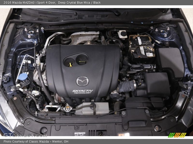 Deep Crystal Blue Mica / Black 2016 Mazda MAZDA3 i Sport 4 Door