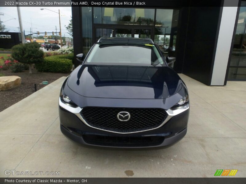 Deep Crystal Blue Mica / Black 2022 Mazda CX-30 Turbo Premium Plus AWD