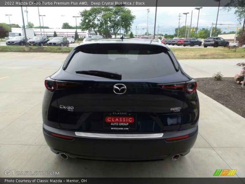 Deep Crystal Blue Mica / Black 2022 Mazda CX-30 Turbo Premium Plus AWD
